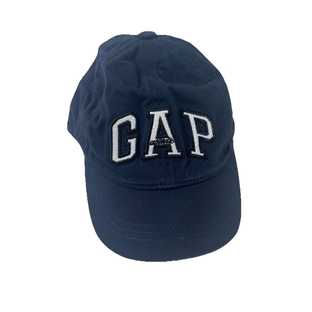 Baby Gap Hat Boys S/M Blue GAP Logo Baseball Cap 100% Cotton Ball Cap Retro